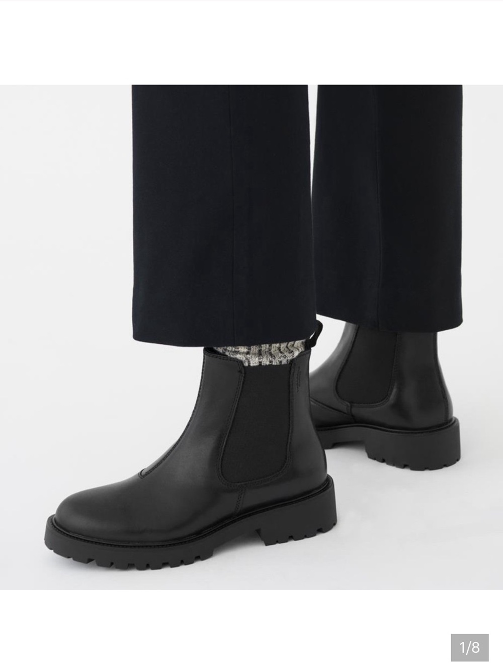Vagabond Kenova Lug Chelsea Boots Sz 39 Black Leather